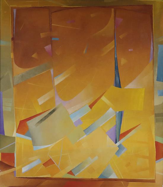 Russian School, oil on canvas, Untitled abstract, signed and dated 90 126 x 109cm